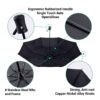 Auto Open Close Umbrella Black