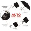 Auto Open Close Umbrella Black