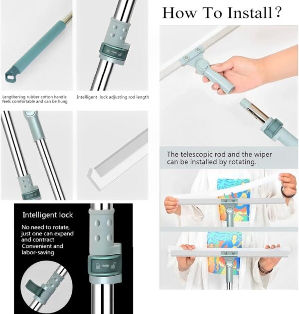 Premium 180° Rotating Slim Floor Wiper