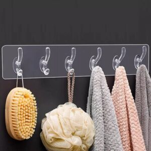 Premium Self-Adhesive Wall Hooks (6 Pcs)